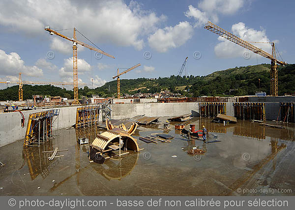 Station d'puration de Sclessin en construction